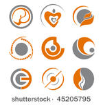 set of different abstract...