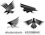 eagle symbol isolated on white...