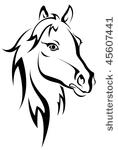 vector version. black horse...