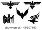 eagle symbol isolated on white...