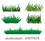 green grass elements for design ...