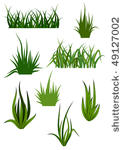 green grass elements for design ...