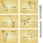 set of vintage cards with...