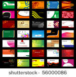 set of various business cards....
