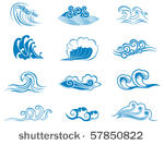 set number 2 of wave symbols  ...
