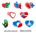 set of heart symbols and signs...