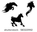 set of horse symbols   also as...