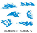 set of wave symbols 6 for...
