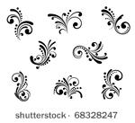 set of beautiful floral...