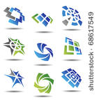 set of different abstract...