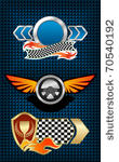 isolated racing symbols and...