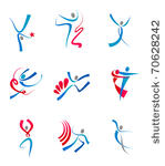 dancing people and sportsman...