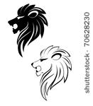 isolated lion head as a symbol...