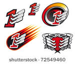 isolated racing symbols and...