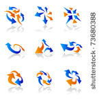 set of arrow symbols for web...