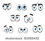 set of cartoon funny eyes for...
