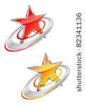 glossy star symbol for business ...
