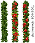 green christmas garlands of...