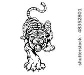 tiger. tribal vector...