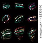 glowing light effect scribbles. ...
