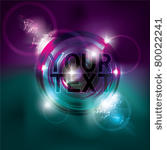 funky 1980s inspired glowing...