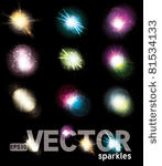 set of vector glowing special...
