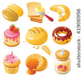bakery icon set. set of...