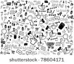 seamless doodle web pattern