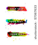 set of grungy colorful banners