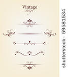 set of vintage design elements