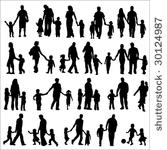 silhouettes of parents with...