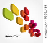 colorful 3d cubes   abstract...