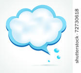 cloud speech bubble with place...