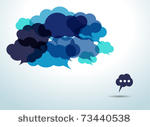 blue cloud speech bubbles