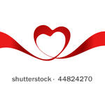 heart from red ribbon