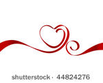 heart from red ribbon