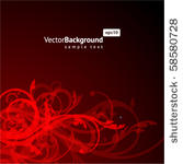 abstract red floral ornamental...