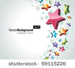 fly colorful stars vector...