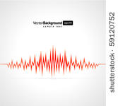 red waveform vector background