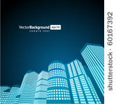 perspective city vector...