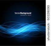 blue waveform vector background