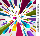 fly colorful 3d cubes vector...
