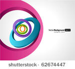 abstract 3d circles in...
