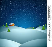 christmas night vector...