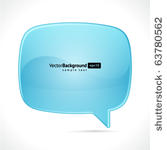 abstract glossy speech bubble...