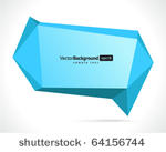 abstract origami speech bubble...