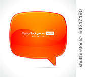 abstract glossy speech bubble...