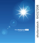 sun with lens flare vector...