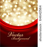 vector bokeh card with red silk