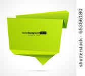 abstract origami speech bubble...